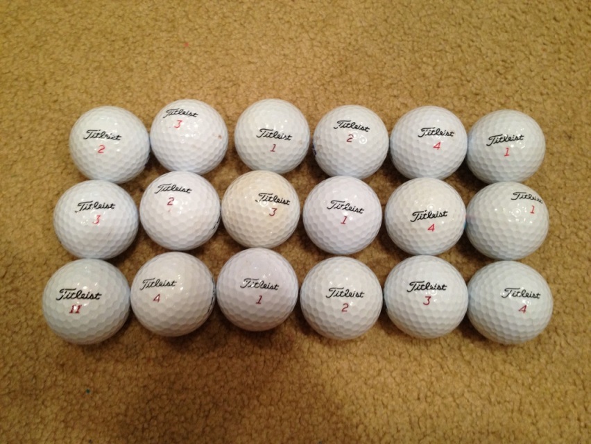 18 Titleist Golf Balls